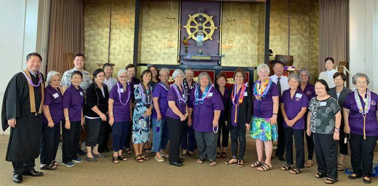 HFBWA Board of Directors 2018-2019 - group photo in Hawaii Betsuin Annex Temple